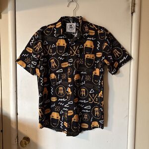 Barstool Sports Tropical Bros x Spittin Chiclets Hawaiian Shirt Hockey | Men's M